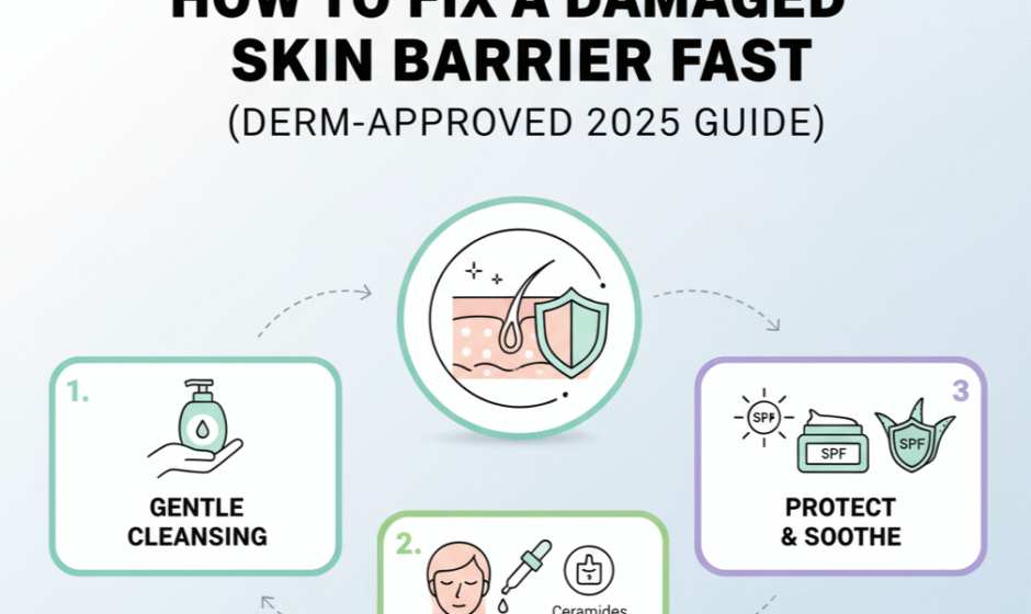 How to Fix a Damaged Skin Barrier Fast (Derm-Approved 2025 Guide).