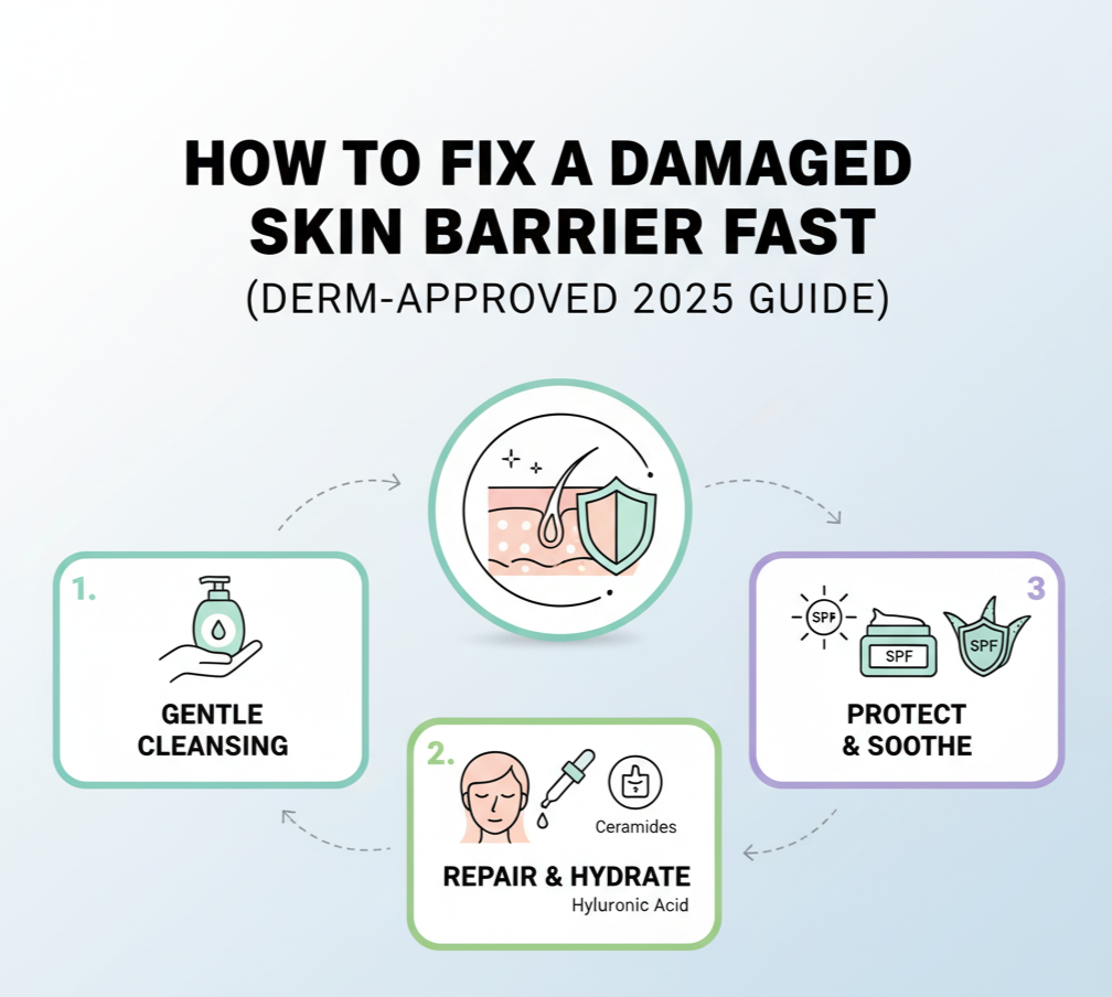 How to Fix a Damaged Skin Barrier Fast (Derm-Approved 2025 Guide)