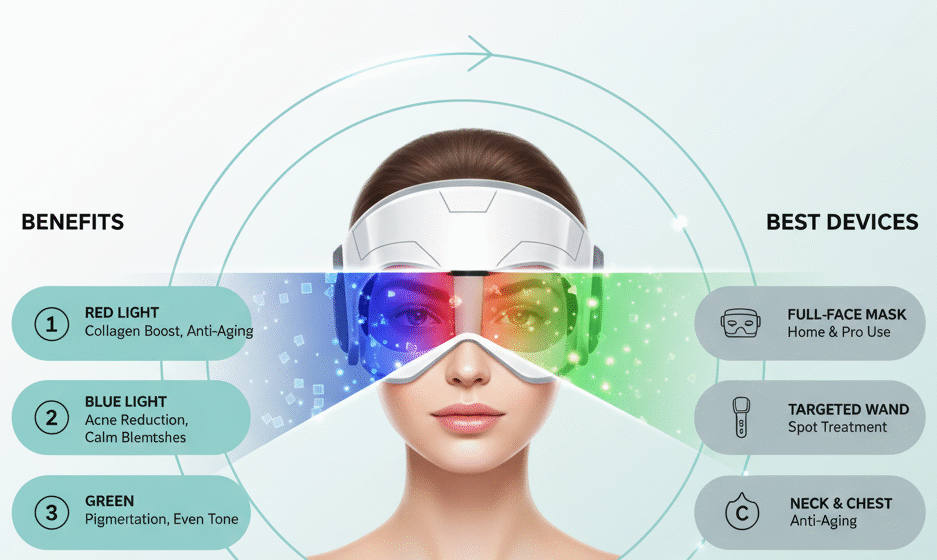 LED Light Therapy for Skin Benefits & Best Devices (2025 Guide).