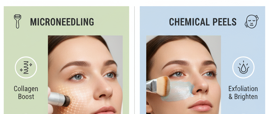 Microneedling vs Chemical Peels Which Is Better (2025 Skincare Guide)