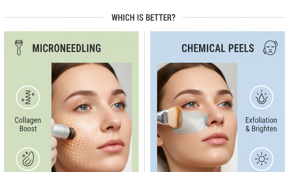 Microneedling vs Chemical Peels Which Is Better (2025 Skincare Guide)